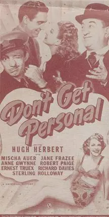 Don't Get Personal - постер