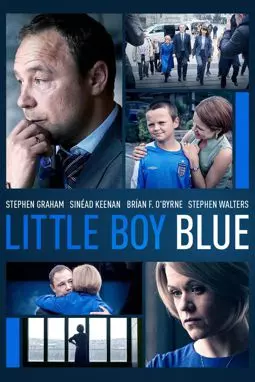 Мальчик в синей футболке - постер