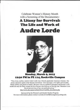 A Litany for Survival: The Life and Work of Audre Lorde - постер