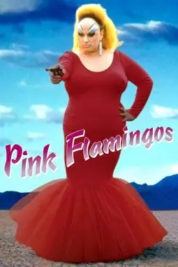 Розовые фламинго - постер