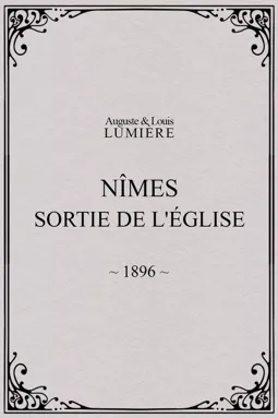 Nîmes, sortie de l'église - постер