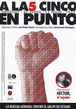 A las cinco en punto - постер