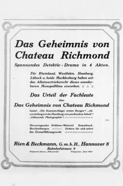 Das Geheimnis von Chateau Richmond - постер